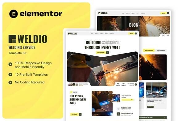Weldio - Welding Service Elementor Template Kit